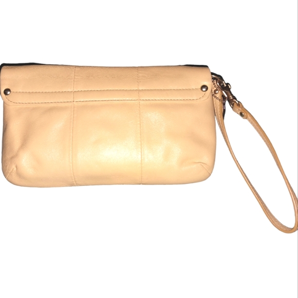 COACH Leather Kristin Wristlet, Canary golden yellow. EUC, carried once. - Picture 6 of 7